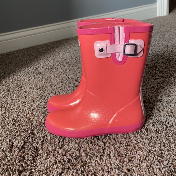 🔴SOLD🔴Girls Pink Hunter Boots US size 13 - Picture 3 of 5